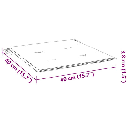 Cuscini per Sedia 4 pz Neri 40x40x4 cm in Tessuto Oxford | homemem39
