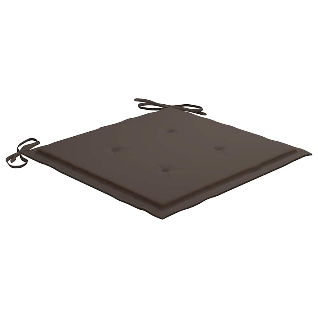 Cuscini per Sedie da Giardino 4 pz Tortora 40x40x4 cm in Oxford