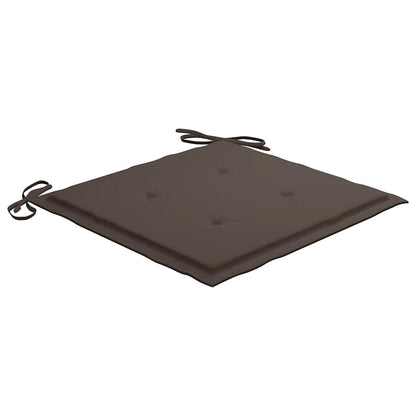 Cuscini per Sedie da Giardino 4 pz Tortora 40x40x4 cm in Oxford