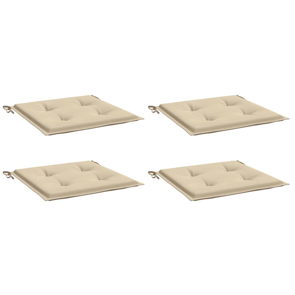 Cuscini per Sedia 4 pz Beige 40x40x4 cm in Tessuto Oxford | homemem39