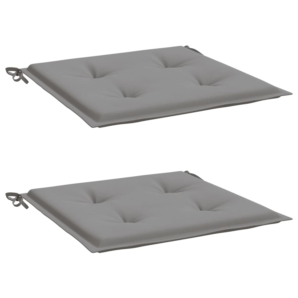 Cuscini per Sedia 2 pz Grigi 50x50x4 cm in Tessuto Oxford | homemem39