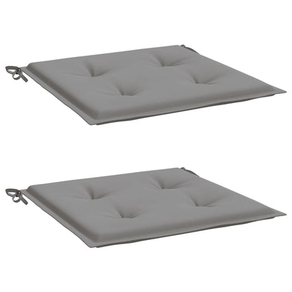 Cuscini per Sedia 2 pz Grigi 50x50x4 cm in Tessuto Oxford | homemem39