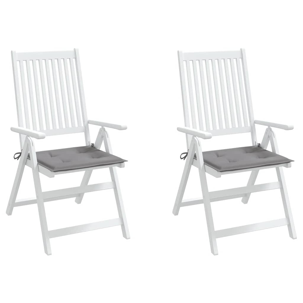 Cuscini per Sedia 2 pz Grigi 50x50x3 cm in Tessuto Oxford | homemem39