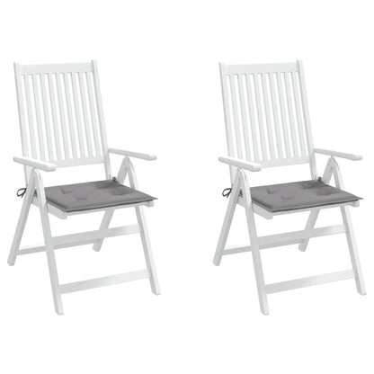 Cuscini per Sedia 2 pz Grigi 50x50x3 cm in Tessuto Oxford | homemem39