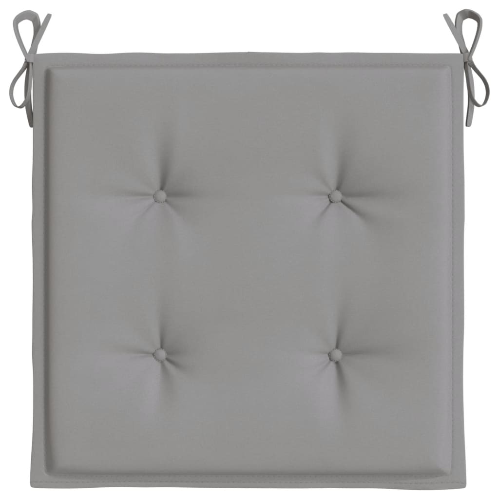 Cuscini per Sedia 2 pz Grigi 50x50x4 cm in Tessuto Oxford | homemem39