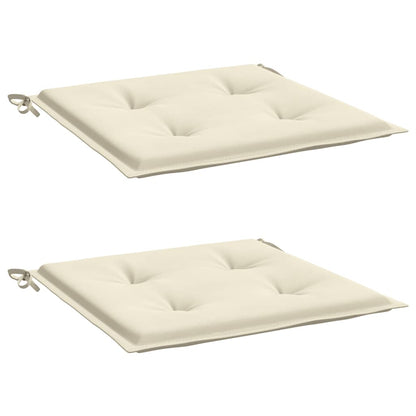 Cuscini per Sedia 2 pz Crema 50x50x4 cm in Tessuto Oxford | homemem39