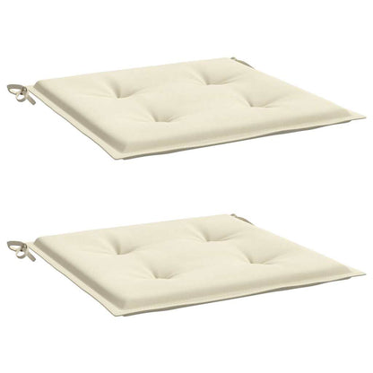 Cuscini per Sedia 2 pz Crema 50x50x3 cm in Tessuto Oxford