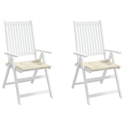 Cuscini per Sedia 2 pz Crema 50x50x3 cm in Tessuto Oxford