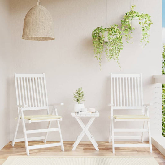 Cuscini per Sedia 2 pz Crema 50x50x4 cm in Tessuto Oxford | homemem39