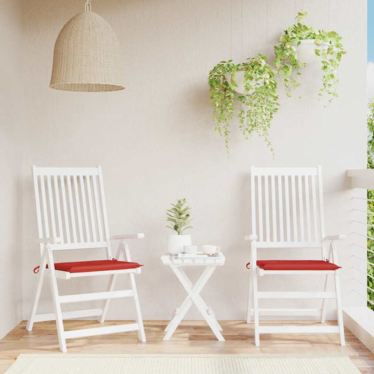 Cuscini per Sedia 2 pz Rossi 50x50x4 cm in Tessuto Oxford - homemem39