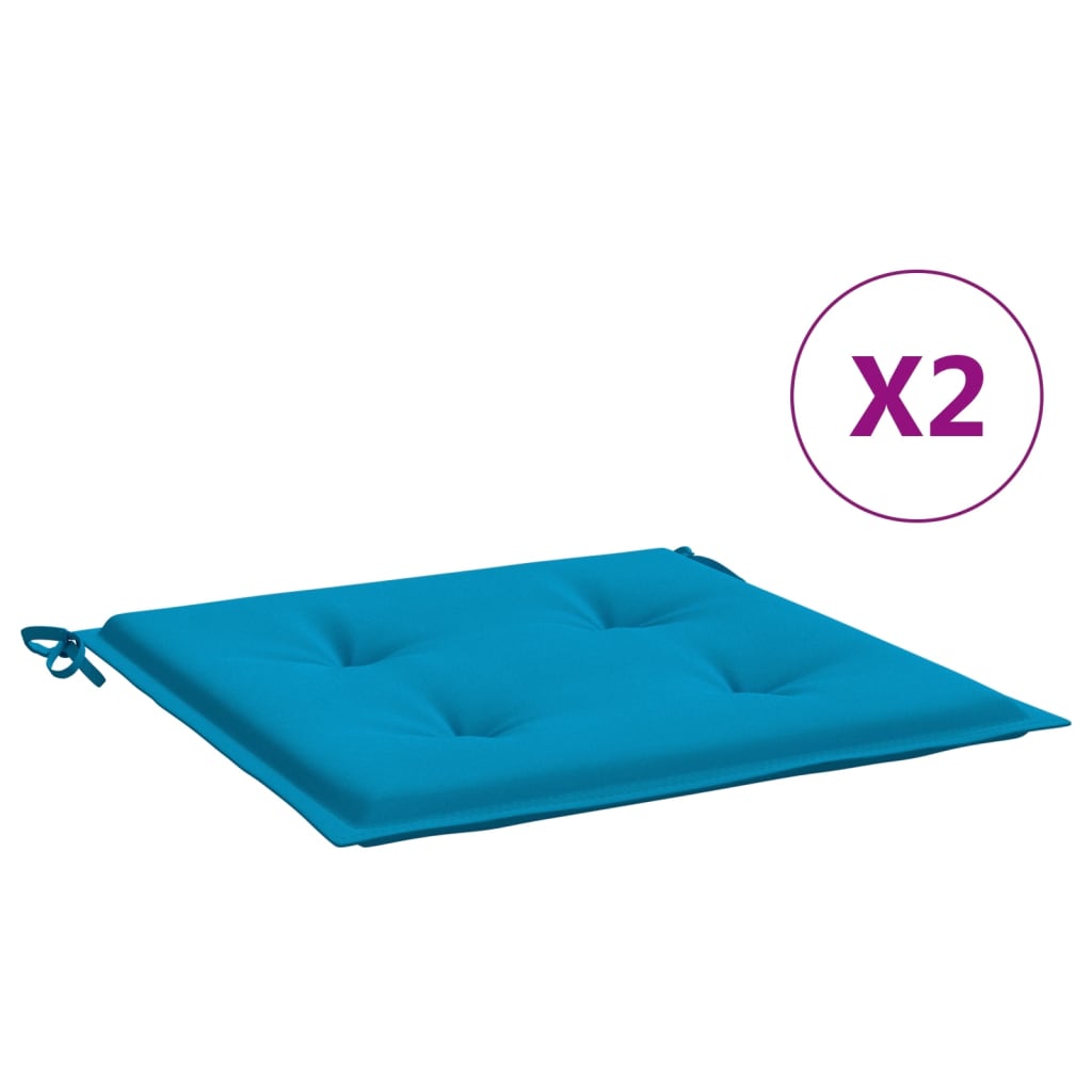 Cuscini per Sedia 2 pz Blu 50x50x3 cm in Tessuto Oxford - homemem39