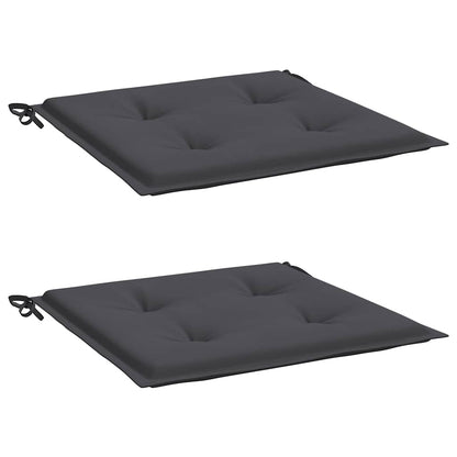 Cuscini per Sedia 2 pz Antracite 50x50x4 cm in Tessuto Oxford | homemem39