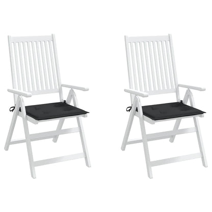 Cuscini per Sedia 2 pz Neri 50x50x4 cm in Tessuto Oxford | homemem39