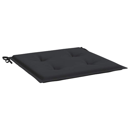 Cuscini per Sedia 2 pz Neri 50x50x4 cm in Tessuto Oxford | homemem39