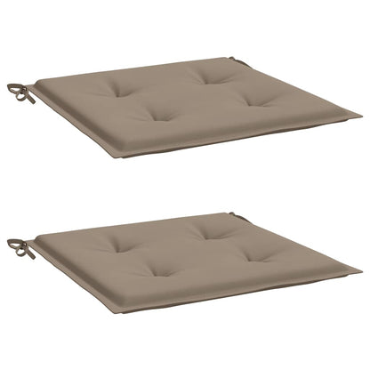 Cuscini per Sedia 2 pz Tortora 50x50x4 cm in Tessuto Oxford