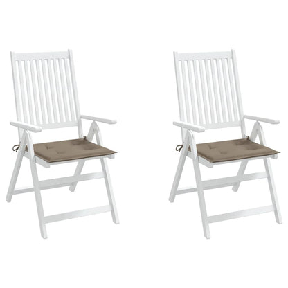 Cuscini per Sedia 2 pz Tortora 50x50x3 cm in Tessuto Oxford | homemem39
