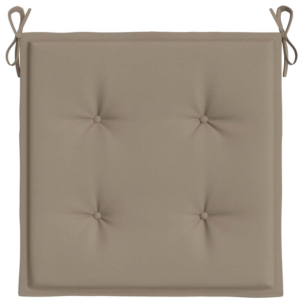 Cuscini per Sedia 2 pz Tortora 50x50x4 cm in Tessuto Oxford