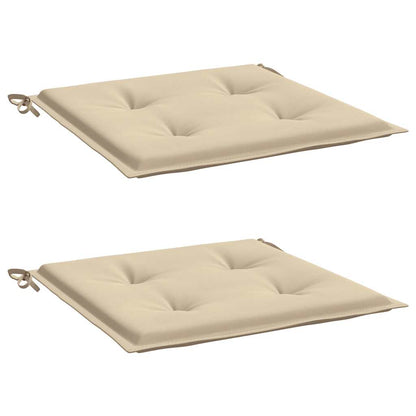 Cuscini per Sedia 2 pz Beige 50x50x4 cm in Tessuto Oxford | homemem39