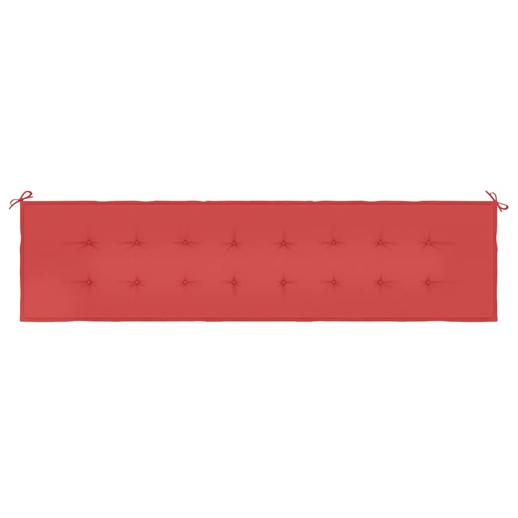 Cuscino per Panca Rosso 200x50x3 cm in Tessuto Oxford