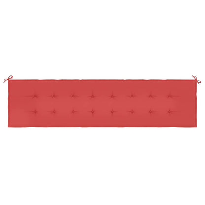 Cuscino per Panca Rosso 200x50x3 cm in Tessuto Oxford