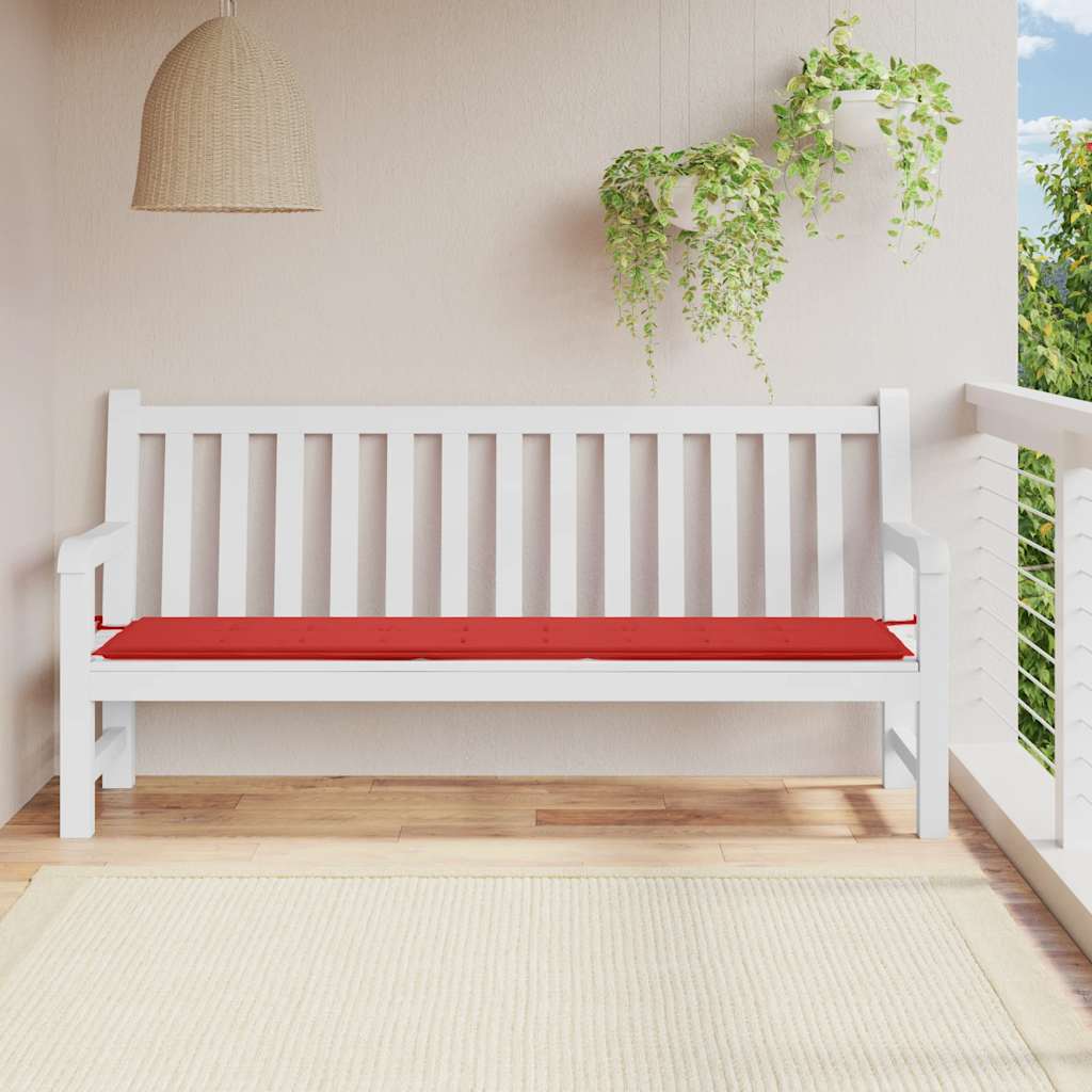 Cuscino per Panca Rosso 200x50x3 cm in Tessuto Oxford | homemem39