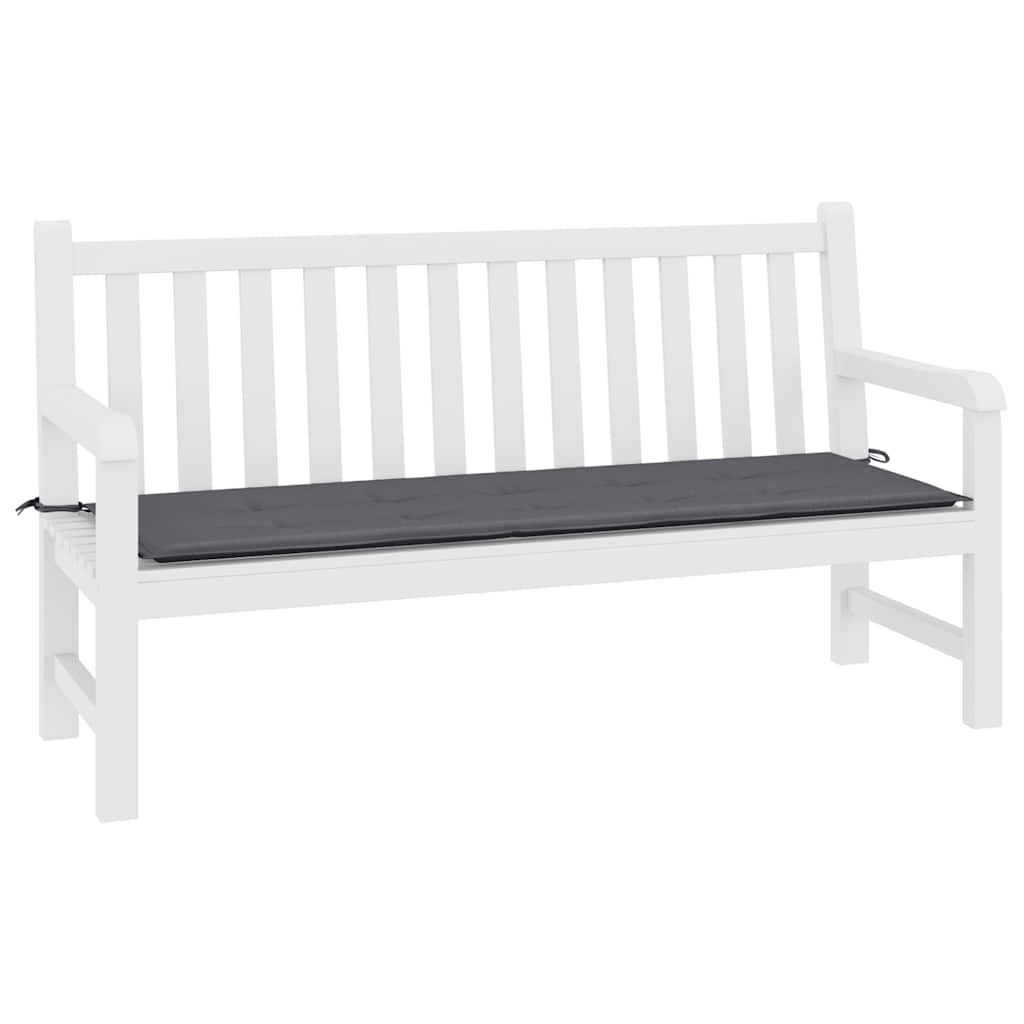 Cuscino per Panca Antracite 200x50x3 cm in Tessuto Oxford | homemem39