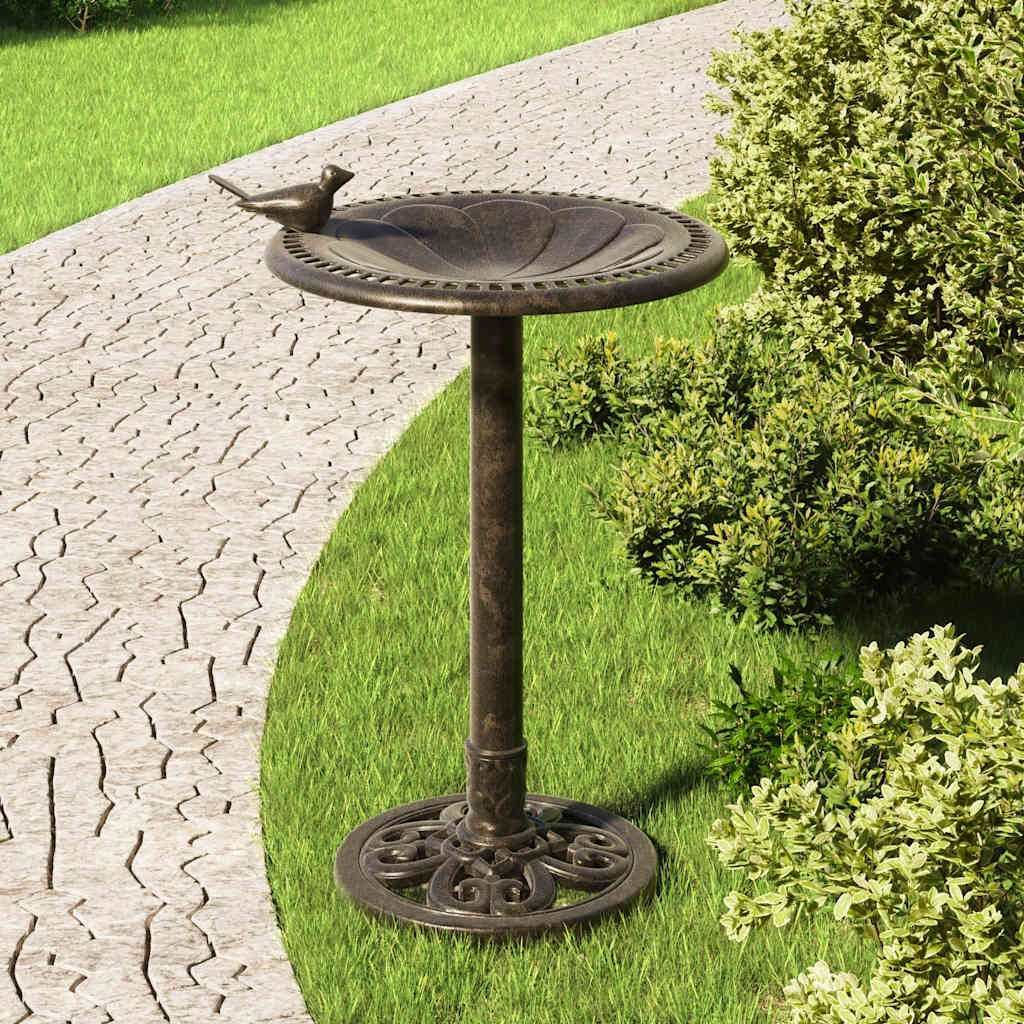 Vaschetta Bagnetto per Uccelli da Giardino Bronzo in Plastica