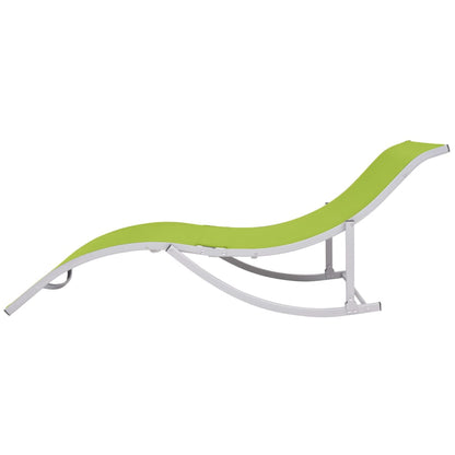 Folding Sun Loungers 2 pcs in Green Textilene