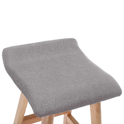 Sedie da Bar 2 pz Grigio Chiaro in Tessuto - homemem39