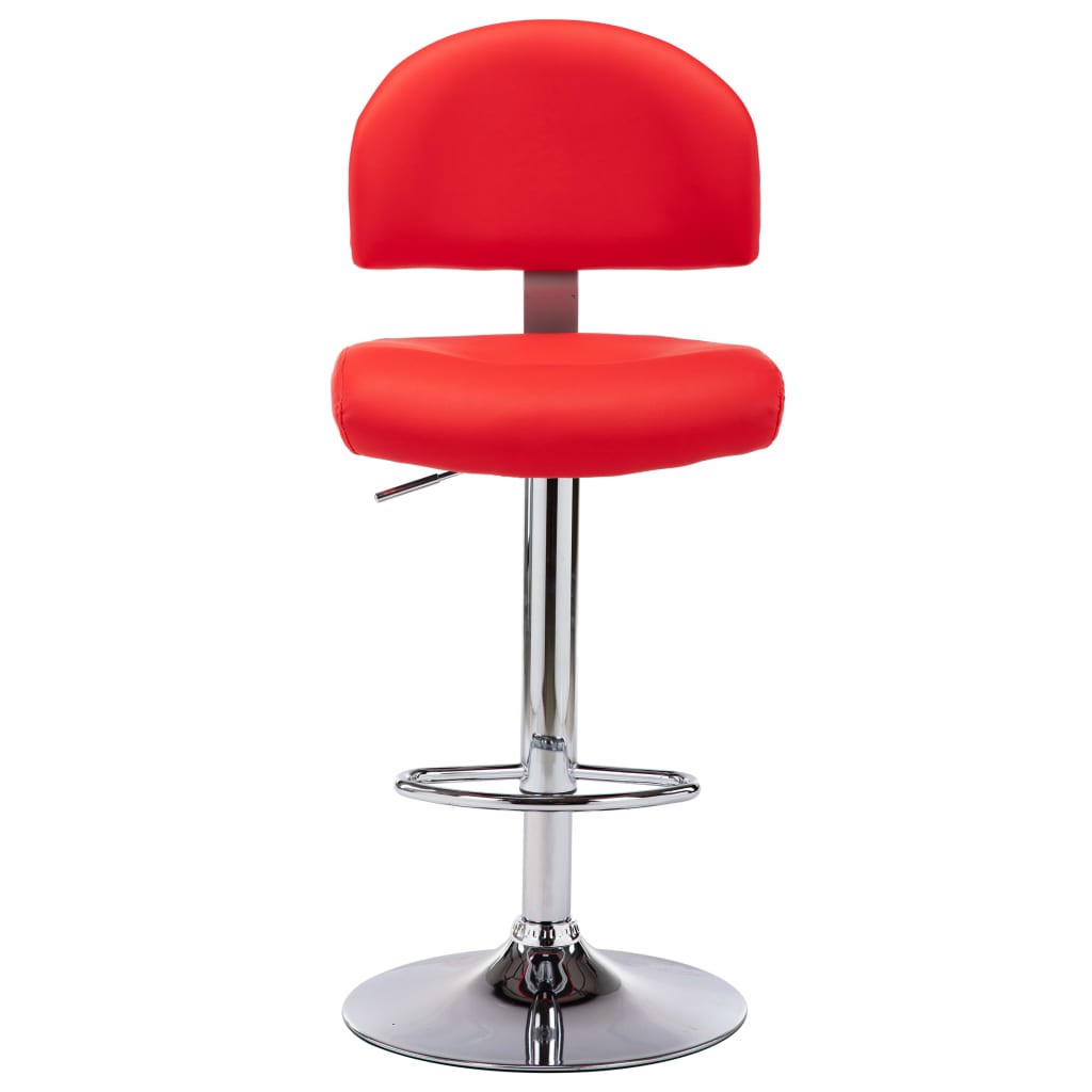 Sgabello da Bar Rosso in Similpelle - homemem39