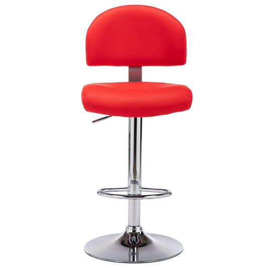 Sgabello da Bar Rosso in Similpelle - homemem39