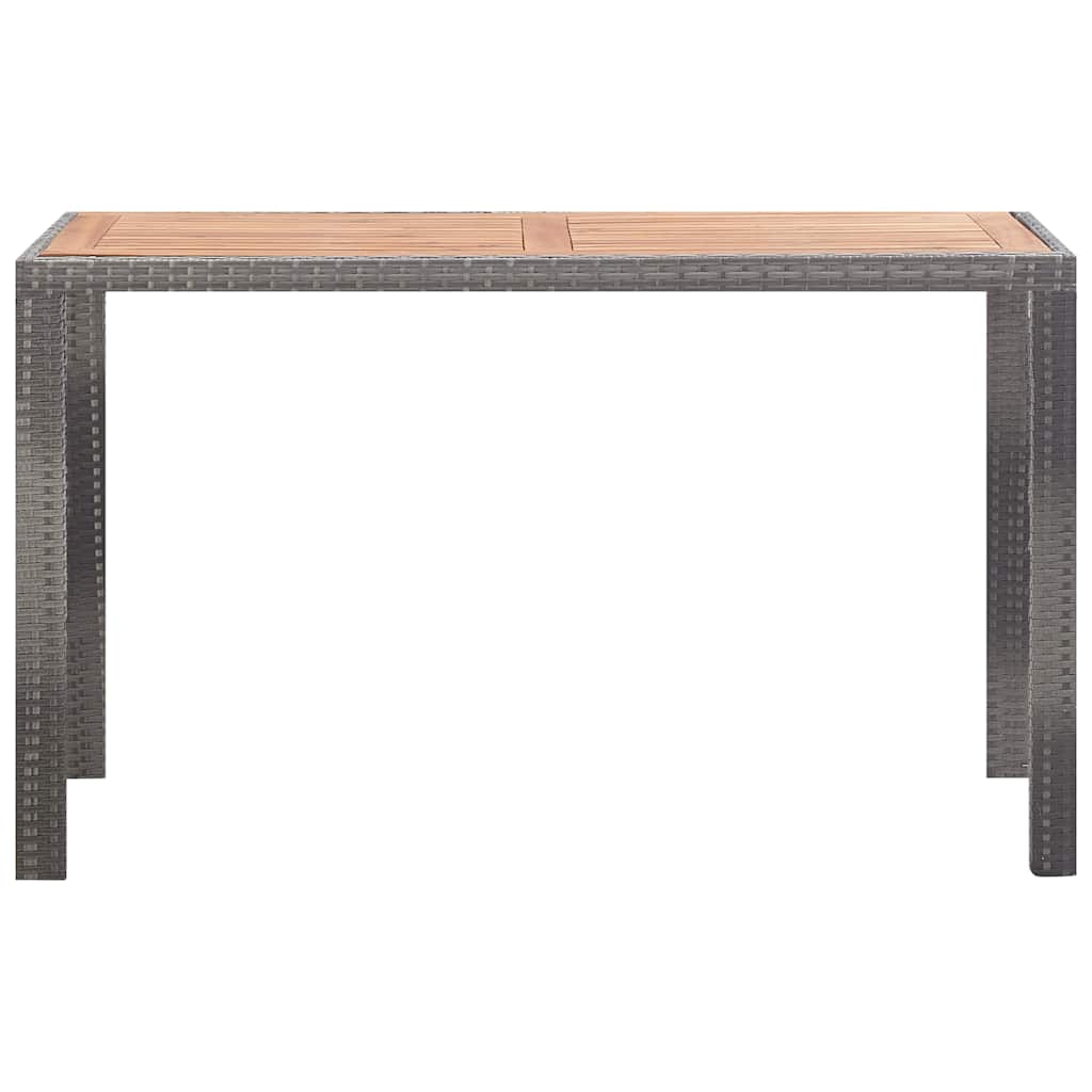Set da Pranzo da Giardino 5 pz Polyrattan e Acacia Antracite