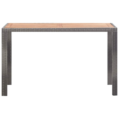 Set da Pranzo da Giardino 5 pz Polyrattan e Acacia Antracite