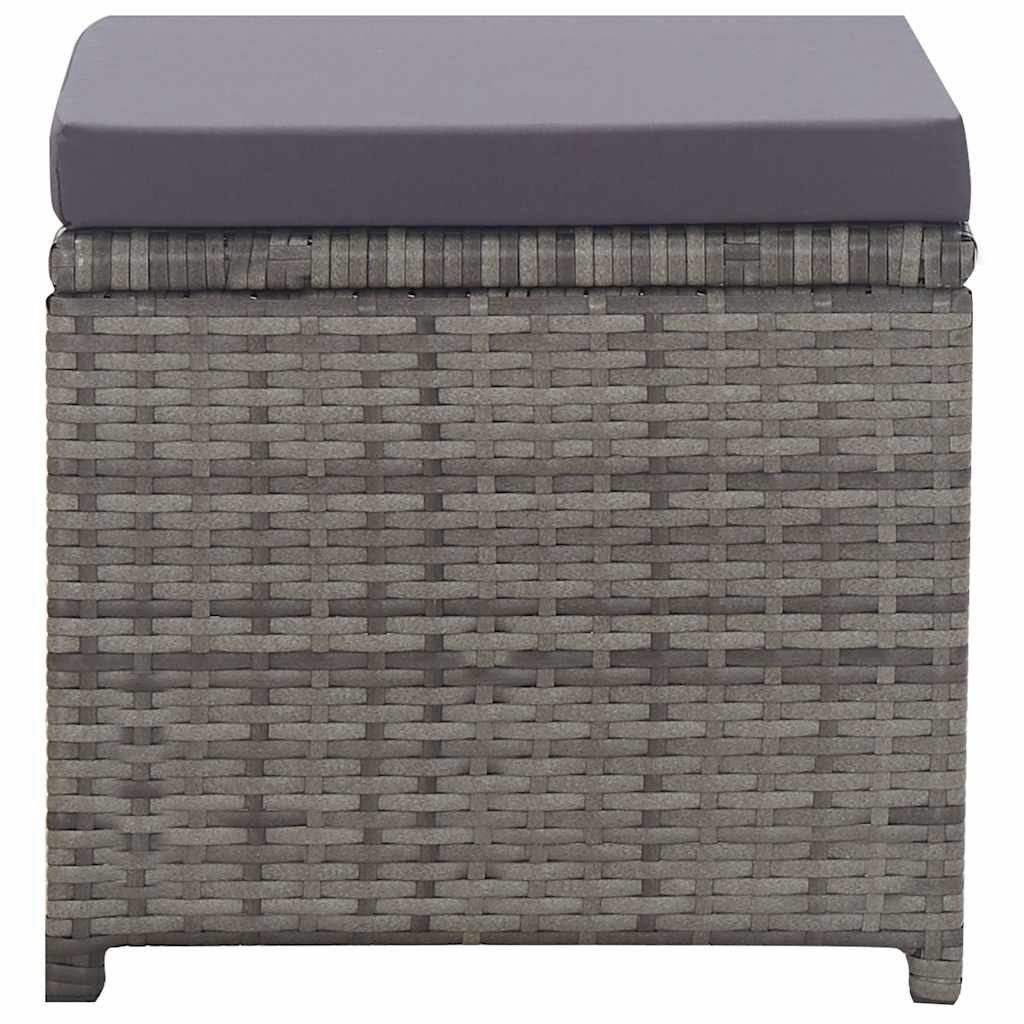 Set da Pranzo da Giardino 5 pz Polyrattan e Acacia Antracite