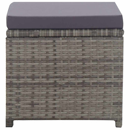 Set da Pranzo da Giardino 5 pz Polyrattan e Acacia Antracite