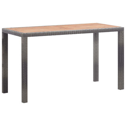 Set da Pranzo da Giardino 5 pz Polyrattan e Acacia Antracite | homemem39
