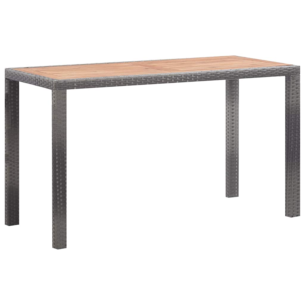 Set da Pranzo da Giardino 5 pz Polyrattan e Acacia Antracite