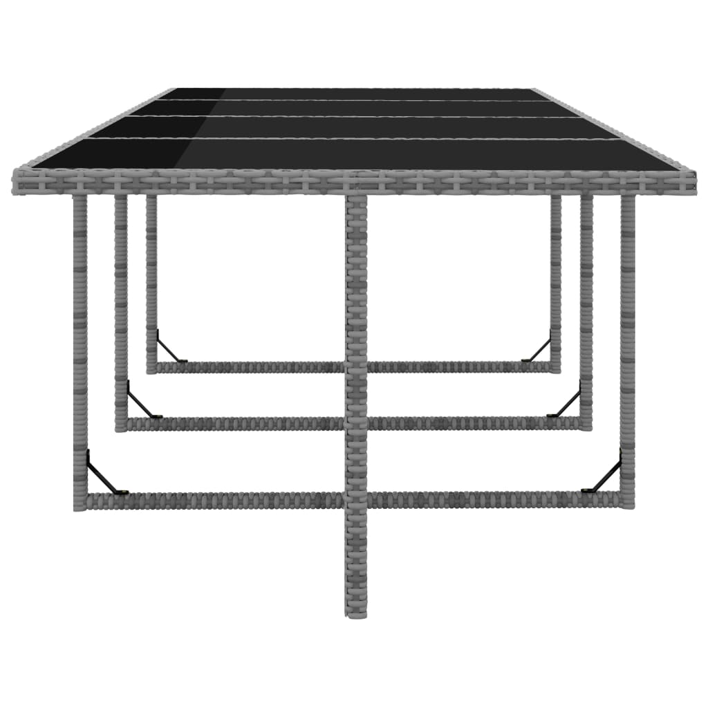 Set da Pranzo da Giardino 13 pz e Cuscini Polyrattan Antracite | homemem39