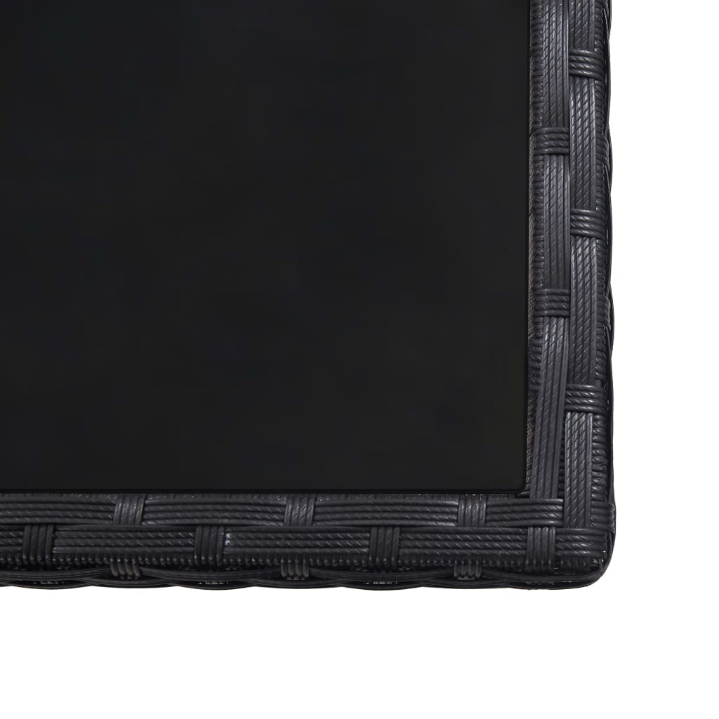 Set da Pranzo da Giardino 13 pz con Cuscini in Polyrattan Nero | homemem39