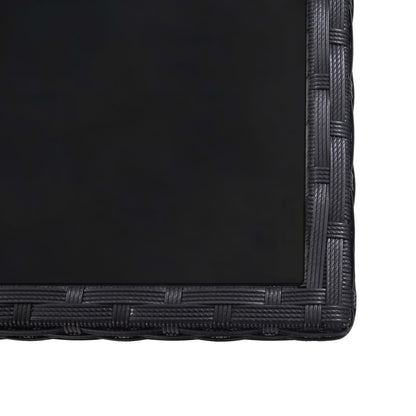 Set da Pranzo da Giardino 13 pz con Cuscini in Polyrattan Nero | homemem39