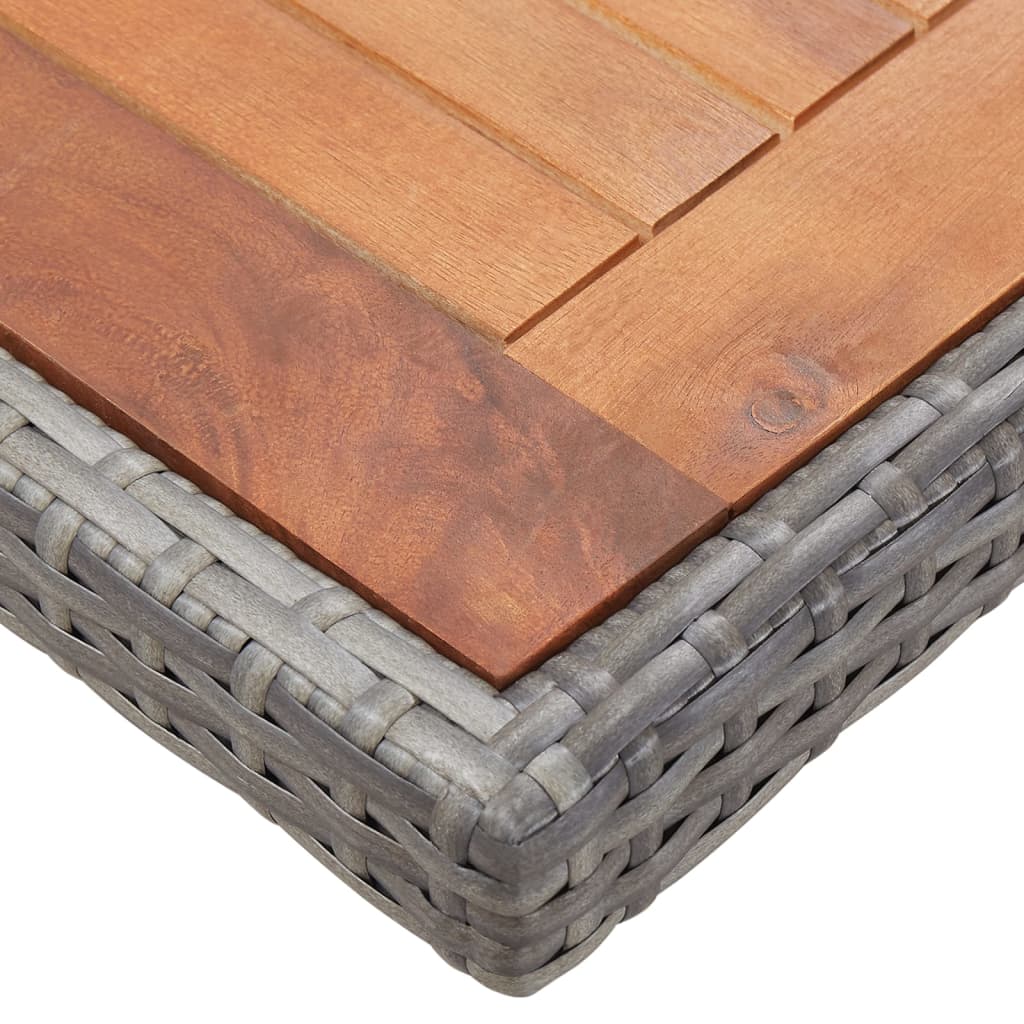 Set da Pranzo da Giardino 13 pz e Cuscini Polyrattan Antracite - homemem39