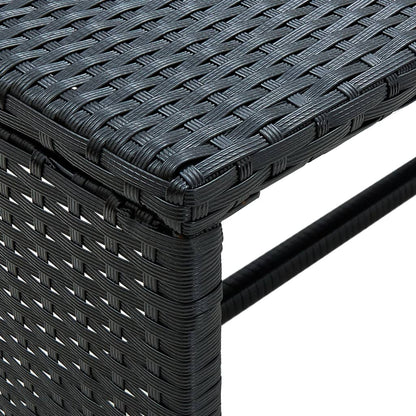 Set Divani da Giardino 4 pz con Cuscini in Polyrattan Nero | homemem39