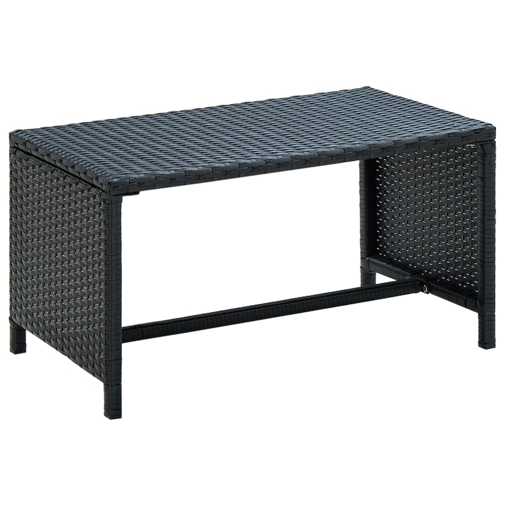 Set Divani da Giardino 4 pz con Cuscini in Polyrattan Nero | homemem39