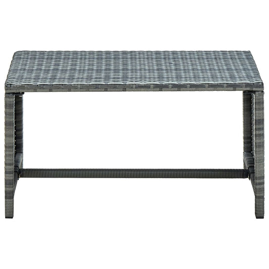 Tavolino da Caffè Antracite 70x40x38 cm in Polyrattan | homemem39