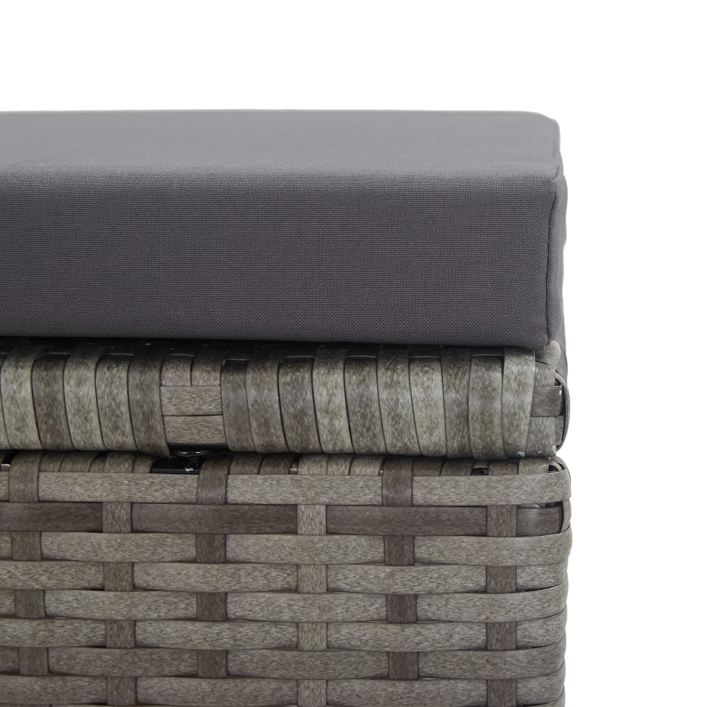 Sgabelli da Giardino 2 pz con Cuscini in Polyrattan Antracite | homemem39