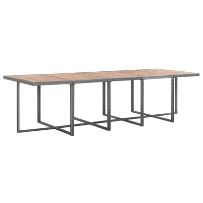 Set da Pranzo da Giardino 15 pz e Cuscini Polyrattan Antracite - homemem39