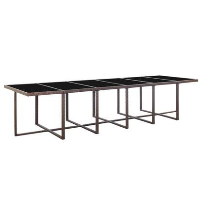 Set da Pranzo da Giardino 17 pz con Cuscini Polyrattan Marrone | homemem39
