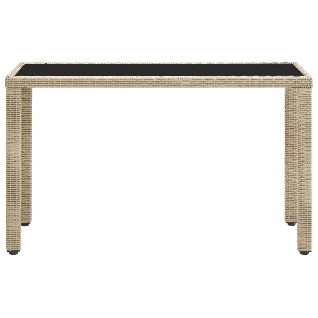 Tavolo da Giardino Beige 123x60x74 cm in Polyrattan | homemem39