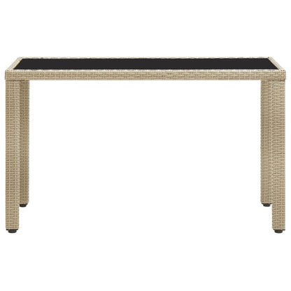 Tavolo da Giardino Beige 123x60x74 cm in Polyrattan | homemem39