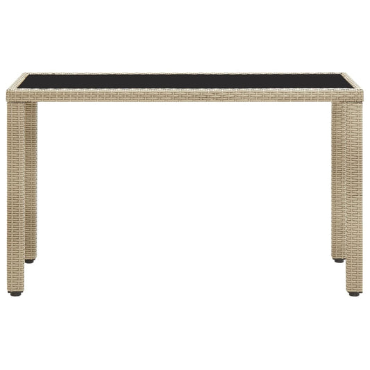 Tavolo da Giardino Beige 123x60x74 cm in Polyrattan | homemem39